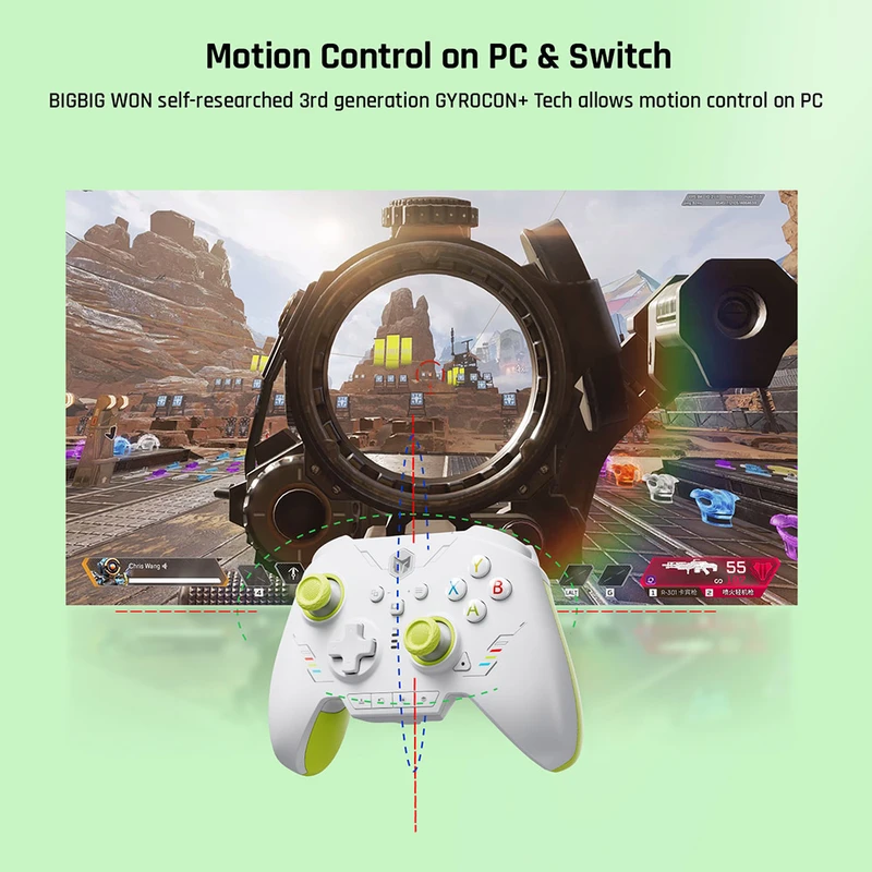 BIGBIG WON Rainbow 2 SE Game Controller Green