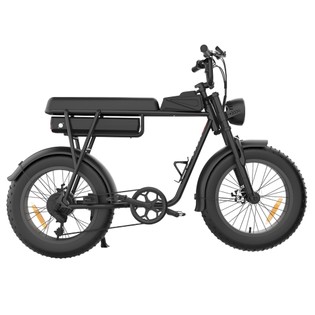 YAMALI FXH-006 Electric Bike, 1000W Motor, 48V 20Ah Battery, 20*4'' Fat Tires, 50km/h Max Speed, 60km Range, Shimano 7 Speed, Front & Rear Mechanical Disc Brakes, Shimano 7 Speed, LCD Display - Black