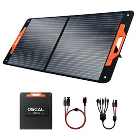 Blackview Oscal PM100 Foldable Solar Panel IP65 Waterproof with Type-C QC3.0 USB Output and 5-in-1 Cable