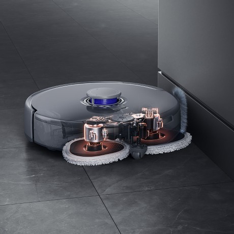 Narwal Freo Z Ultra Saugroboter und Wischmopp mit Basisstation, 12.000 Pa Leistung, Selbstentleerung, Doppelkamera, kein Verheddern, 120 Tage wartungsfrei, Drei-Laser-Hindernisvermeidung, KI-adaptives Waschen und Trocknen mit heißem Wasser – Grau