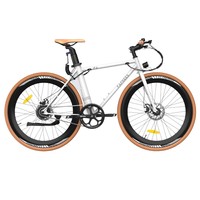 Fafrees F1 Electric Bike, 250W Motor, 36V 10AH Battery, CST 700C*38C Tires, 25km/h Max Speed, 90km Max Range, Dual Mechanical Disc Brakes - Orange White