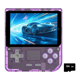 Powkiddy V10 Handheld Game Console 64GB Transparent Purple