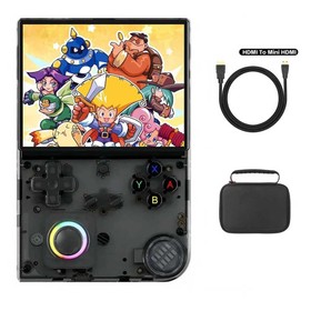 ANBERNIC RG40XXV Game Console White 32GB HDMI Cable Bag Black