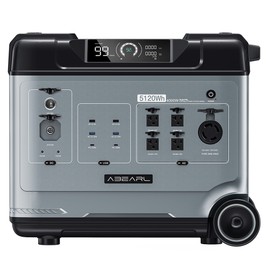OUKITEL P5000 Pro Tragbare Powerstation, 5120 Wh LiFePO4-Akku, 4000 W AC-Ausgang, intelligente Temperaturregelung
