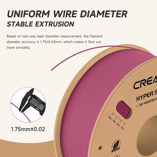 Creality Hyper-PLA Filament 1kg - Erdbeerrot