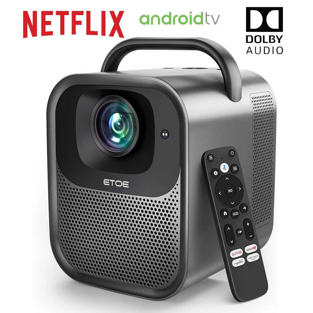 ETOE Seal Pro Full HD projektor 1000 ANSI lumen fényerő Android TV 11.0 Dolby Audio