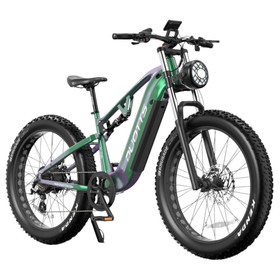 DUOTTS E26 Electric Bike Bafang 750W Motor Torgue Sensor SAMSUNG 48V 20Ah Battery 26*4.0 inch Tires 55km/h Max Speed 120km Max Speed TEKTRO Hydraulic Disc Brakes Front and Rear Suspension Shimano 8-speed - Green Purple