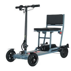 Freejoyer F7 Plus Elektroroller mit vier Rädern und Sitz, Grau/Blau