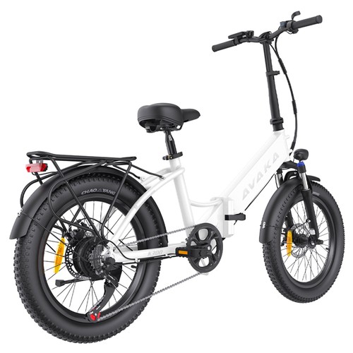 AVAKA K300 Faltbares Elektrofahrrad, 350 W, 36 V, 16 Ah, Weiß