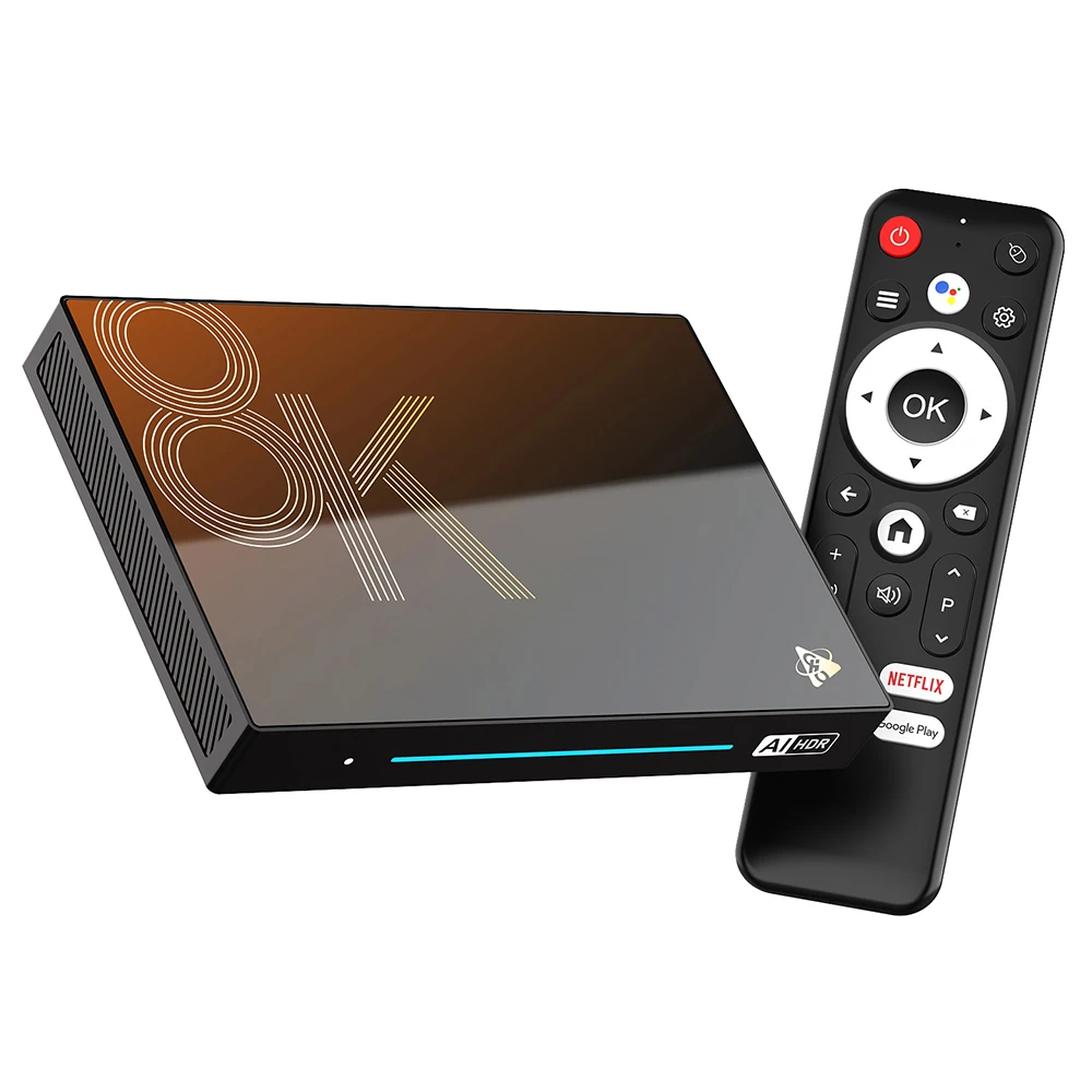 H96 Max M9S Android 14 TV Box 4GB RAM 32GB ROM 8K AV1 dekódolás