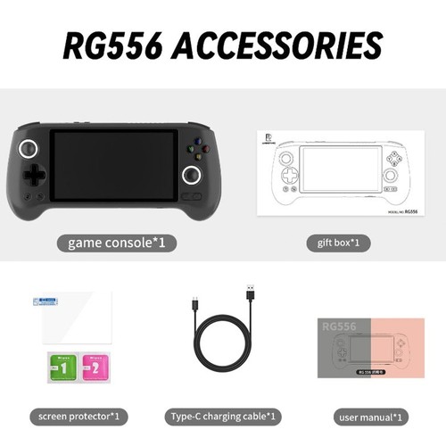 Console de jeu portable Rg556 numérique 128GB avec écran tactile de 5.48 pouces, système Android, console de jeu rétro pour adultes - 2026 Ordinateur de poche Console de jeu, ordinateur de poche