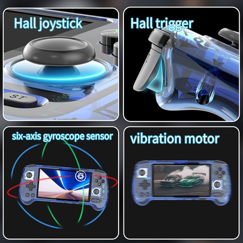 ANBERNIC RG556 Spielkonsole mit 8714 Spielen Blau