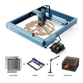 SCULPFUN SF-A9 20W Laser Cutter + Rotary Roller + Laser Bed + Camera + Fireproof Enclosure