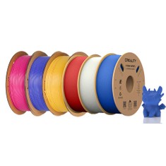 6kg Creality Hyper-PLA Filament - (1kg White + 1kg Perry Blue + 1kg Red + 1kg Blue + 1kg Strawberry Red + 1kg Gold)