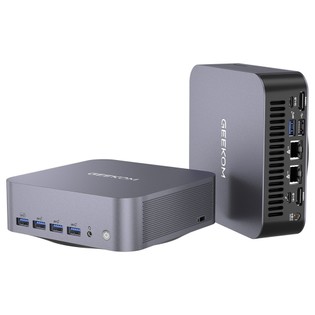 GEEKOM GT1 Mega AI Mini PC, Intel Core Ultra U7-155H 16 Cores Up to 4.8GHz, 32GB DDR5 RAM 1TB SSD, 2 *USB4.0 (8K)+2*HDMI 2.0 (4K) 4 Screens Display, WiFi7 Bluetooth5.4, 5*USB3.2 1*USB2.0 2*RJ45 1*SD Card 1*Headphone Jack, IceBlast 2.0 Cooling System