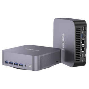 GEEKOM GT1 Mega AI Mini PC, Intel Core Ultra U9-185H 16 Cores Up to 5.1GHz, 32GB DDR5 RAM 2TB SSD, 2 *USB4.0 (8K)+2*HDMI 2.0 (4K) 4 Screens Display, WiFi7 Bluetooth5.4, 5*USB3.2 1*USB2.0 2*RJ45 1*SD Card 1*Headphone Jack, IceBlast 2.0 Cooling System