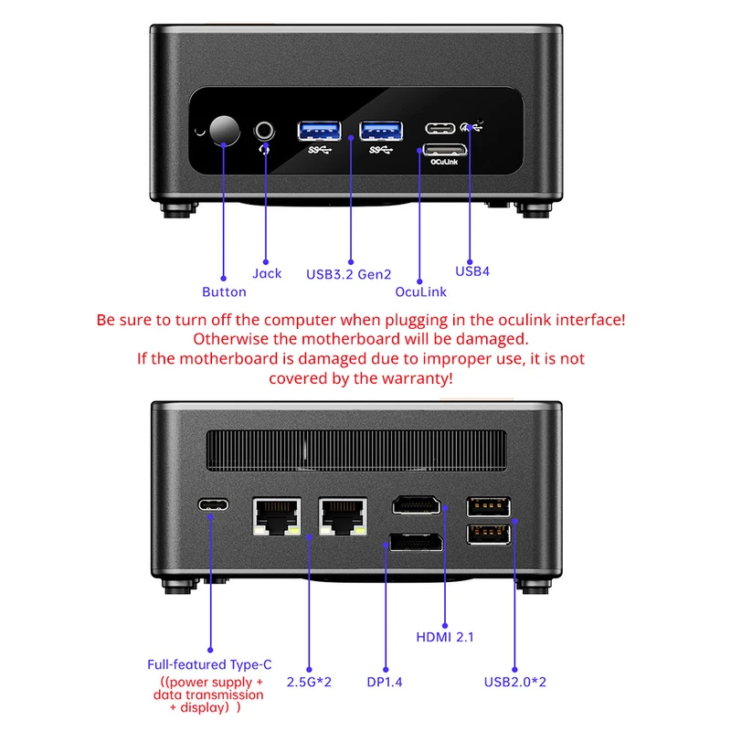 AOOSTAR GEM12 R9 6900HX Mini PC 32+1TB