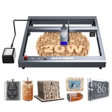 ACMER P2 20W Laser Engraver Cutter, Fixed Focus, Engraving at 30000mm/min, Ultra-silent Auto Air Assist, 0.01mm Engraving Accuracy, iOS Android App Control, Pre-Assembled, 420*400mm