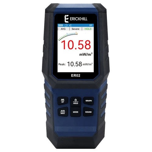 ERICKHILL ER02 3-in-1 EMF Meter - Electromagnetic Field Detector for EF/RF/MF Radiation, Ghost Hunting, Home Inspections