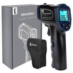 ERICKHILL ROOK600 SP Infrared Thermometer -58°F to 1112°F LCD Display Non-Contact Vehicle Repair & Inspection for Brewing Cooking DIY Making and Pets Toy NOT for Humans