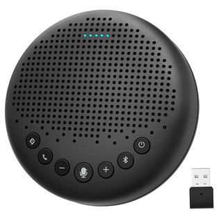 eMeet Luna Lite Portable Bluetooth Conference Speaker with Microphones, Voice AI Noise Cancelling, USB / Bluetooth / Wireless Adapter / AUX Connection, Daisy Chain, 360° Voice Pickup