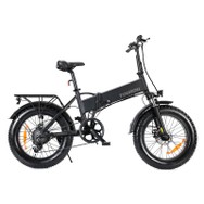 Touroll S1 Elektrisches Mountainbike mit 20"×40" Fat Tire 60Nm Drehmoment 25km/h 48V 156Ah Akku einfach zusammenklappbar 100km max. Reichweite 7-Gang Shimano-Getriebe 5 Unterstützungsstufen Gehmodus IPX4-Federung mit Sperre - Schwarz