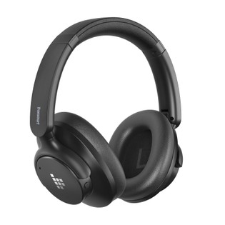 Tronsmart SOUNFII Q20S Hybrid ANC Headphones, Bluetooth 5.3, Hybrid Active Noise Cancellation, 60 Hours Playtime, Hi-Res Audio, 90° Swiveling Earpads, Pair with 2 Devices, Tronsmart App Control - Black