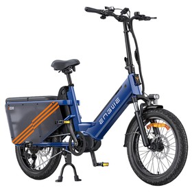 ENGWE LE20 Cargo Electric Bike 250W Mid-drive Motor Torque Sensor 48V 2*19.2Ah Battery 20x3.0-inch Tires 25km/h Max Speed 350km Range Hydraulic Disc Brakes Front Suspension SHIMANO 7-Speed 200kg Cargo Capacity