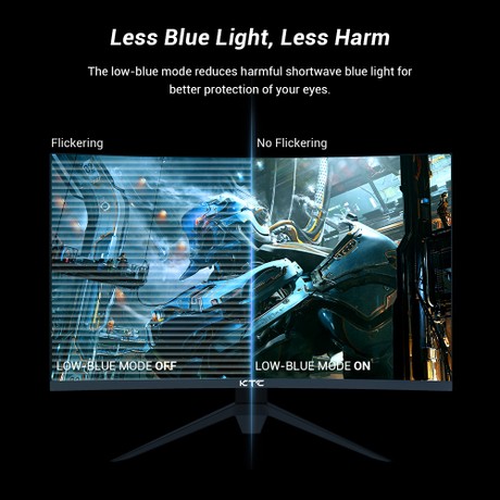 KTC H27S17 27-inch 1500R Curved Gaming Monitor QHD 2560x1440 16:9 ELED 180Hz 120% sRGB 4000:1 Contrast Ratio 1ms MPRT Response Time Low Motion Blur Compatible with FreeSync G-Sync USB 2xHDMI2.0 2xDP1.4 Audio Out VESA Mount