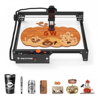 Mecpow X3 Laser Engraver, 5W Laser Power, Fixed-Focus, 0.01mm Accuracy, 10000 mm/min Engraving Speed, Safety Lock, Emergency Stop, Flame Detection, Gyroscope Sensor, 410x400mm - EU Plug