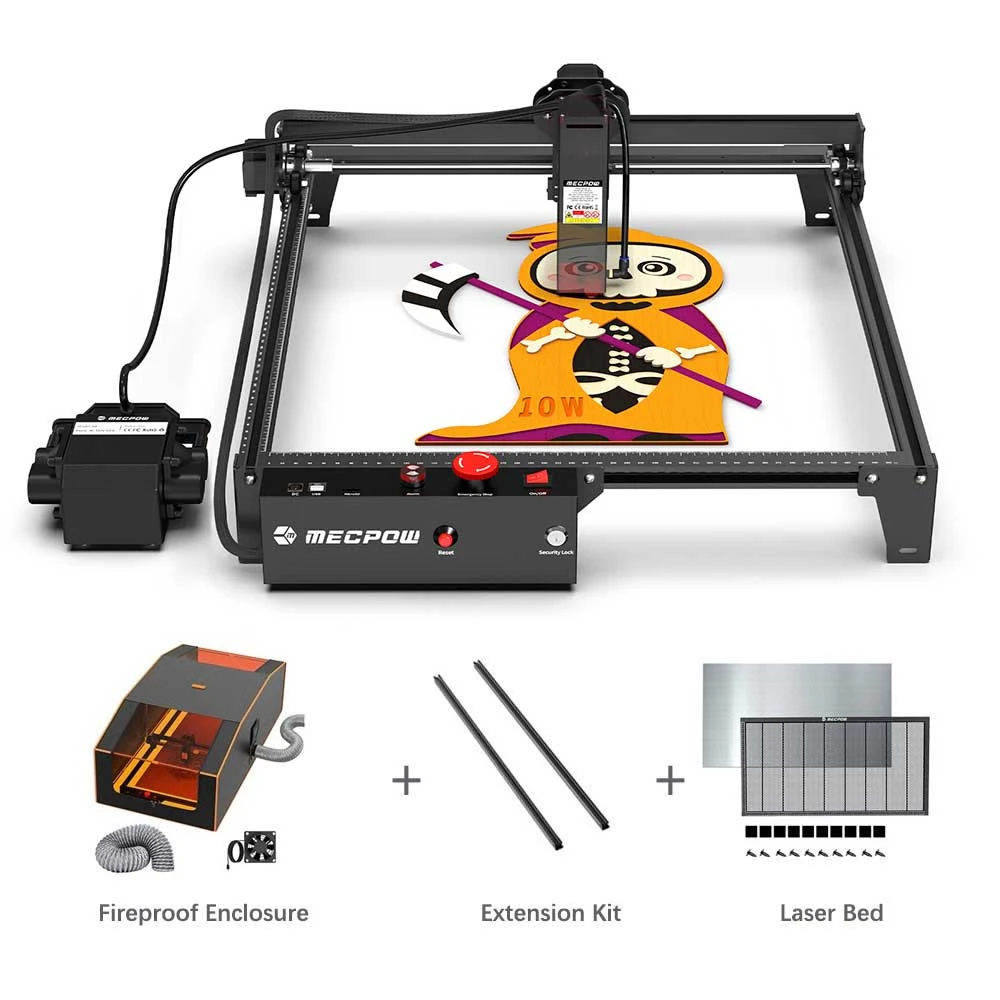 Mecpow X3 Pro 10W Laser Engraver With Air Assist+Enclosure+Extension+Bed (Geekbuying Poland)