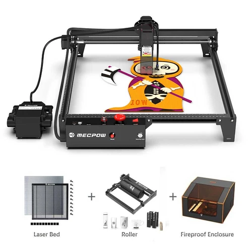 Mecpow X3 Pro 10W Laser Engraver With Air Assist+Enclosure+Roller+Bed (Geekbuying Poland)