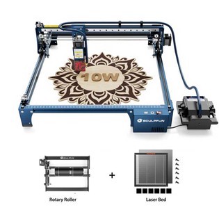 SCULPFUN S30 Pro 10W Laser Engraver + Rotary Roller + Laser Bed