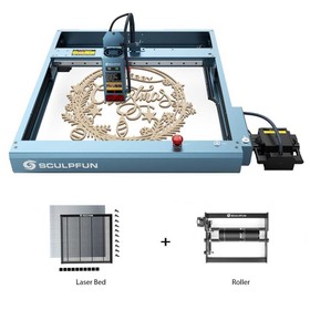 SCULPFUN SF-A9 20W Laser + Rotary Roller + Laser Bed