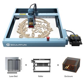 SCULPFUN SF-A9 20W Laser Rotary Roller Laser Bed Enclosure