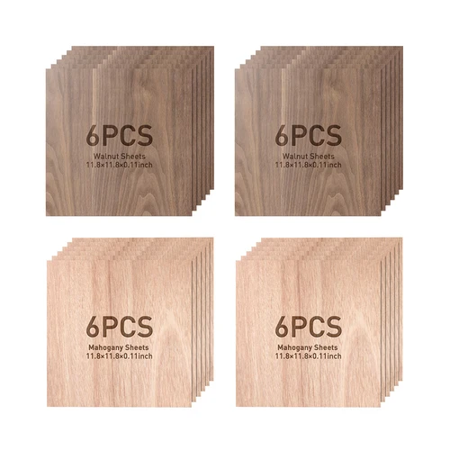 Mecpow 12pcs Mahogany Sheets + 12pcs Walnut Sheets (Geekbuying Poland)