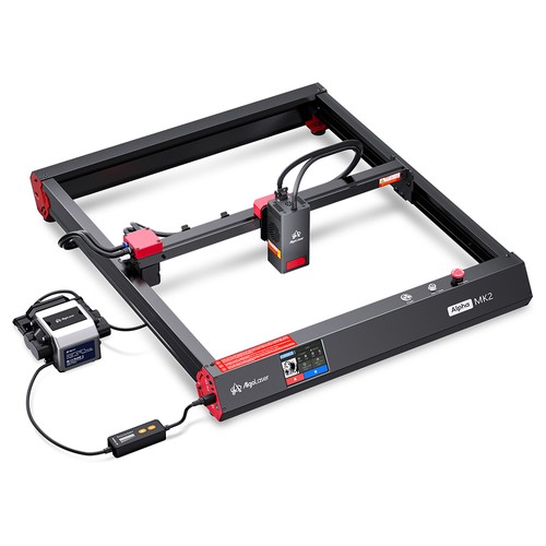 AlgoLaser Alpha MK2 20 W Lasergravierer, intelligente Luftpumpe, intelligenter Touchscreen, 20.000 mm/min, 400 x 410 mm (157,5 x 161,4 Zoll)