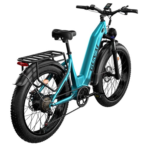 GUNAI E-Mountainbike 26x4.0 Zoll - Elektro Fahrrad Mit 21 Gängen Und Dual Motor