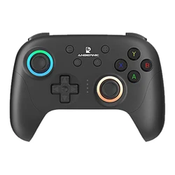 ANBERNIC RG P01 Game Controller, Hall Effect Triggers & Joystick, Six-axis Gyroscope, Bluetooth/2.4G Wireless/ Wired Connection, 9 Hours Autonomy, Compatible with PC, Switch, Android, iOS, Steam - Black