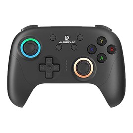 ANBERNIC RG P01 Game Controller Hall Effect Triggers & Joystick Six-axis Gyroscope Bluetooth/2.4G Wireless/ Wired Connection 9 Hours Autonomy Compatible with PC Switch Android iOS Steam - Black