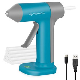 Tilswall W106 4V Cordless Hot Glue Gun Blue