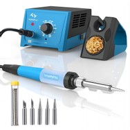 Tilswall RJ969 65W Soldering Iron Station 5 Iron Tips Smart Temperature Control (392°F-896°F) Anti-static ESD Safe