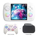 ANBERNIC RG CubeXX Game Console 32GB+64GB TF Card with 5000+ Games White + RG P01 Game Controller Beige + Protective Bag