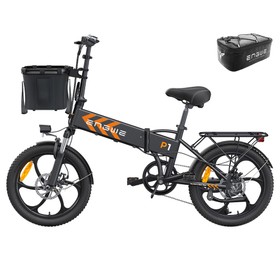 ENGWE P1 Folding Electric Bike 20*2.3 inch Wide Tires 250W Motor 36V 13Ah Battery 25km/h