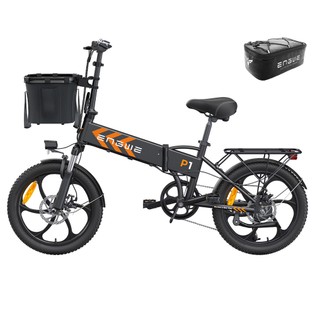 ENGWE P1 Electric Bike 250W Motor 20 Inch Wide Tire Black