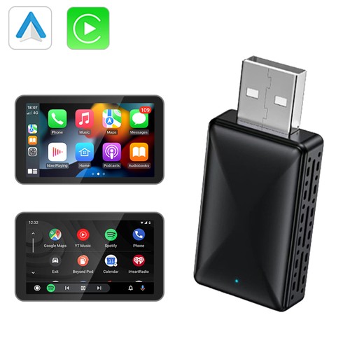 AB019B Kabelloser CarPlay-Adapter, Plug and Play, automatische Verbindung, Bluetooth 5.2/WiFi-Verbindung