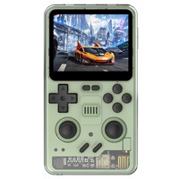 Powkiddy RGB20 Pro Handheld Game Console, Open Source Linux, 3.2-inch 1024*768 IPS Screen, 16GB + 128GB TF Card, Built-in Cavity Speaker, 6 Hours Autonomy, 64-bit 3D Simulators, HD Output - Green