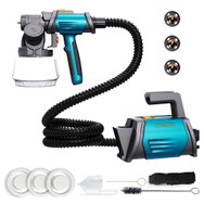 Tilswall Shark 800W Paint Sprayer with 2.5m/8.2FT Airhose 3 Nozzles Sizes 3 Spray Patterns Max 1200ml/min Speed