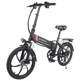 Refurbished Samebike 20LVXD30 Folding Electric Moped Bike Black