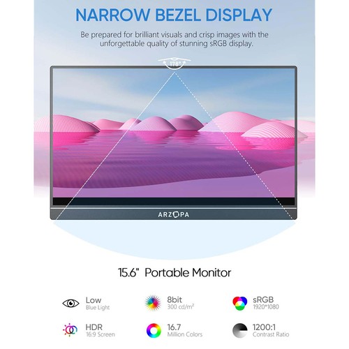 ARZOPA A1 15,6-Zoll-Tragbarer Monitor